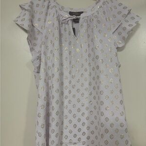 White and Gold Women's Top